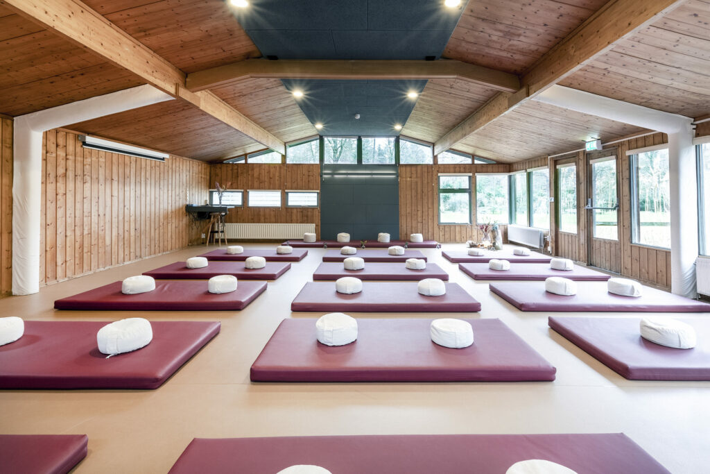 Inside the meditation room of the psilocybin retreat