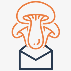 mushroom icon for the newsletter